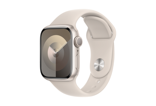 
                                                                                    Apple Watch Series 9 GPS + Cellular 41mm Starlight Aluminium Case with Starlight Sport Band - S/M                                        