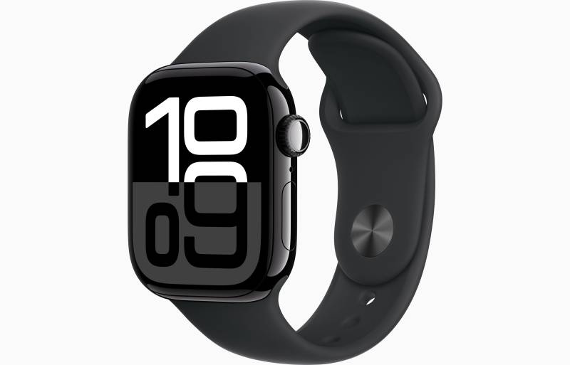 
                                                                                    Apple Watch Series 10 GPS 42mm Jet Black Aluminium Case with Black Sport Band - S/M                                        