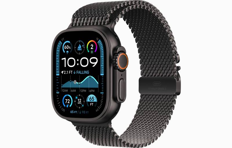 
                                                                                    Apple Watch Ultra 2 GPS + Cellular 49mm Black Titanium Case with Black Titanium Milanese Loop - L                                        