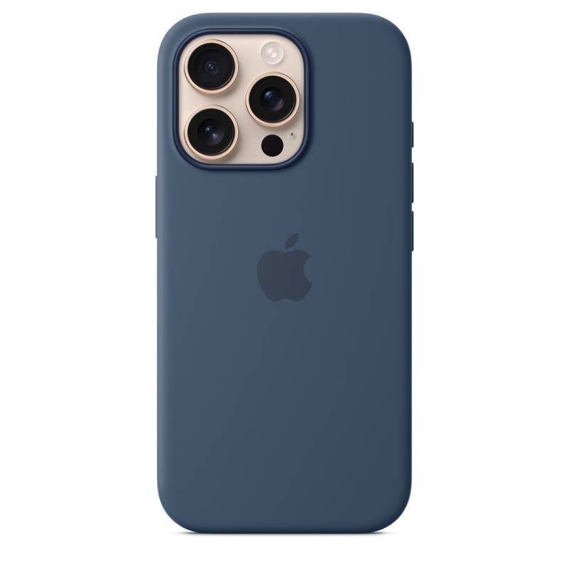 
                                                                                    iPhone 16 Pro Silicone Case with MagSafe - Denim                                        