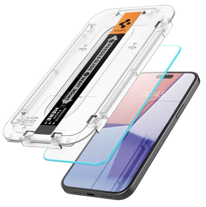 
                                                                                    Spigen Glass tR EZ Fit 2 Pack, transparency - iPhone 16/15                                        