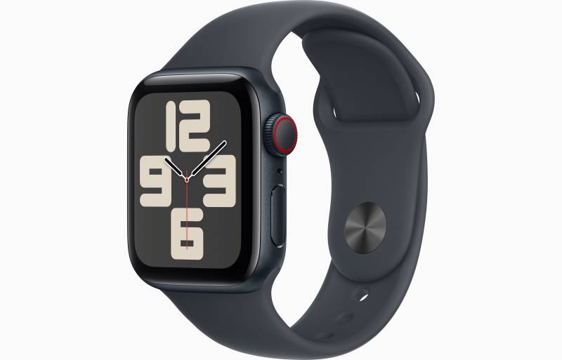 
                                                                                    Apple Watch SE GPS + Cellular 40mm Midnight Aluminium Case with Midnight Sport Band - M/L                                        