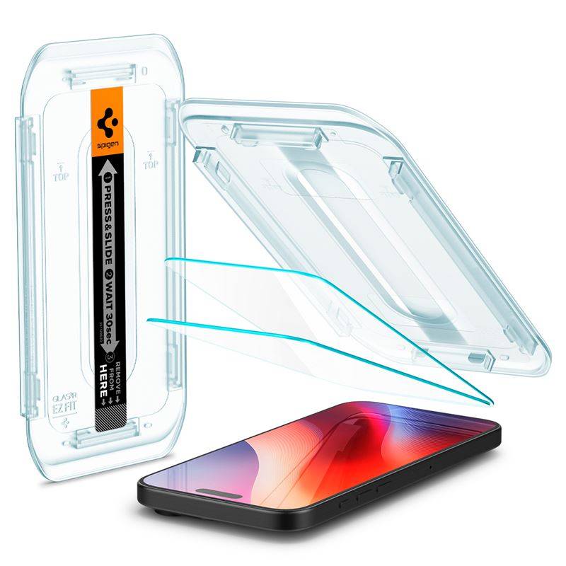 
                                                                                    Spigen Glass tR EZ Fit 2 Pack, transparency - iPhone 16 Pro                                        