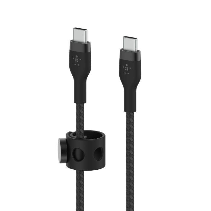 
                                                                                    Belkin BOOST CHARGE PRO Flex USB-C to USB-C 2.0, Braided Silicone Cable - 1M - Black                                        