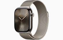 Apple Watch Series 10 GPS + Cellular 42mm Natural Titanium Case with Natural Milanese Loop