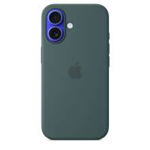 iPhone 16 Silicone Case with MagSafe - Lake Green