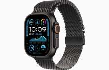 Apple Watch Ultra 2 GPS + Cellular 49mm Black Titanium Case with Black Titanium Milanese Loop - L