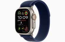 Apple Watch Ultra 2 GPS + Cellular 49mm Natural Titanium Case with Blue Trail Loop - S/M