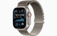 Apple Watch Ultra 2 GPS + Cellular 49mm Natural Titanium Case with Natural Titanium Milanese Loop - S