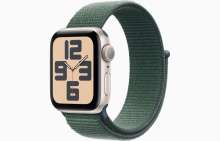 Apple Watch SE GPS 40mm Starlight Aluminium Case with Lake Green Sport Loop